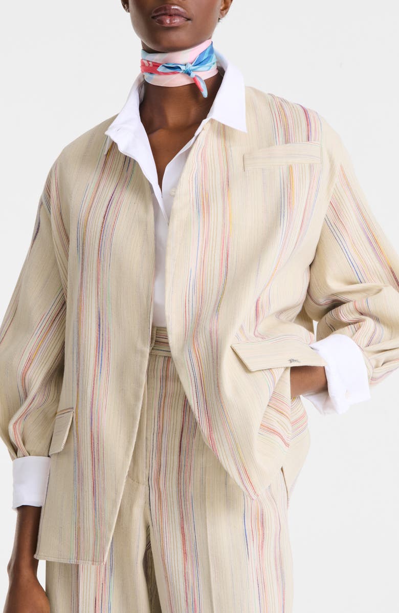 Longchamp Waves Silk Square Scarf, Alternate, color, Rainbow Multi