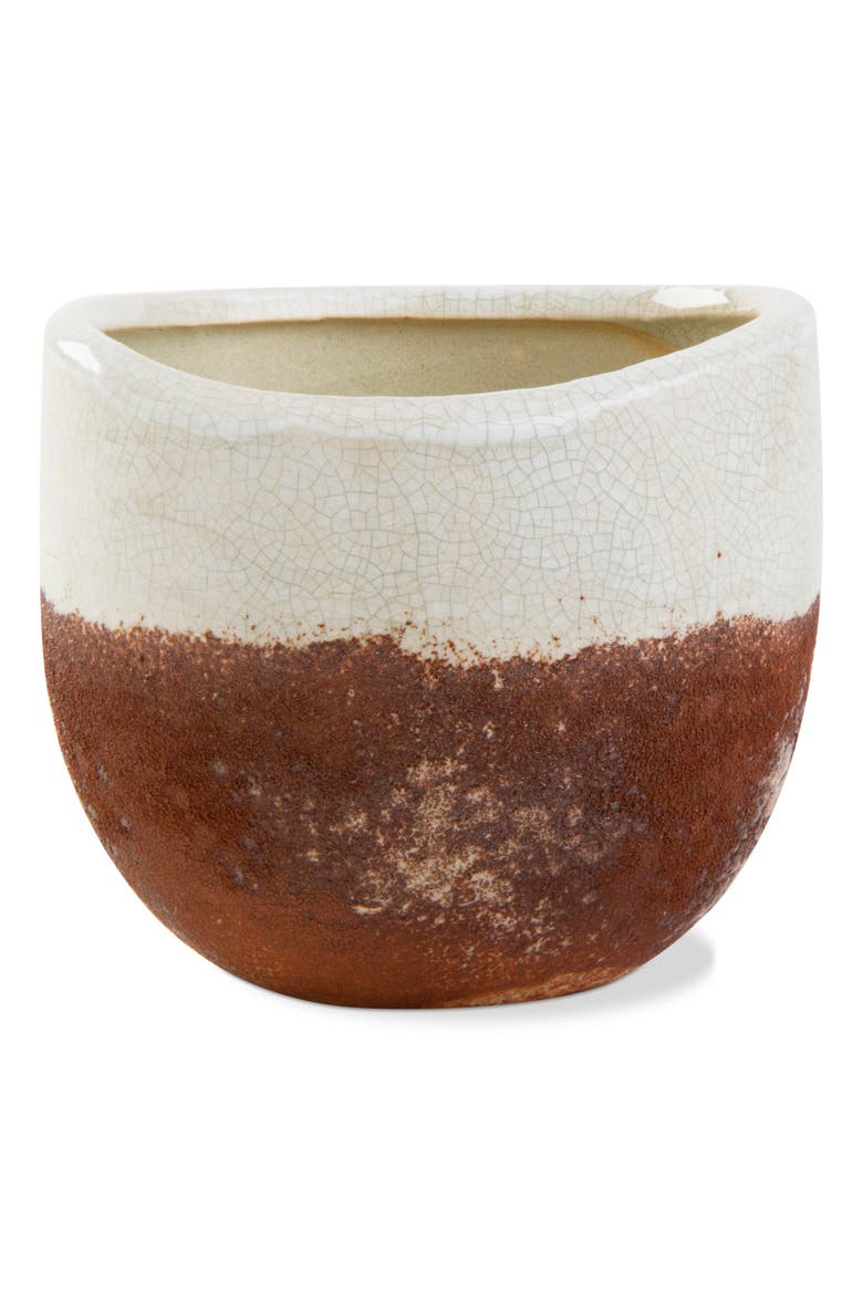 Ibiza Medium Terracotta Planter Pot Stylish Garden Decor, Main, color, Orange