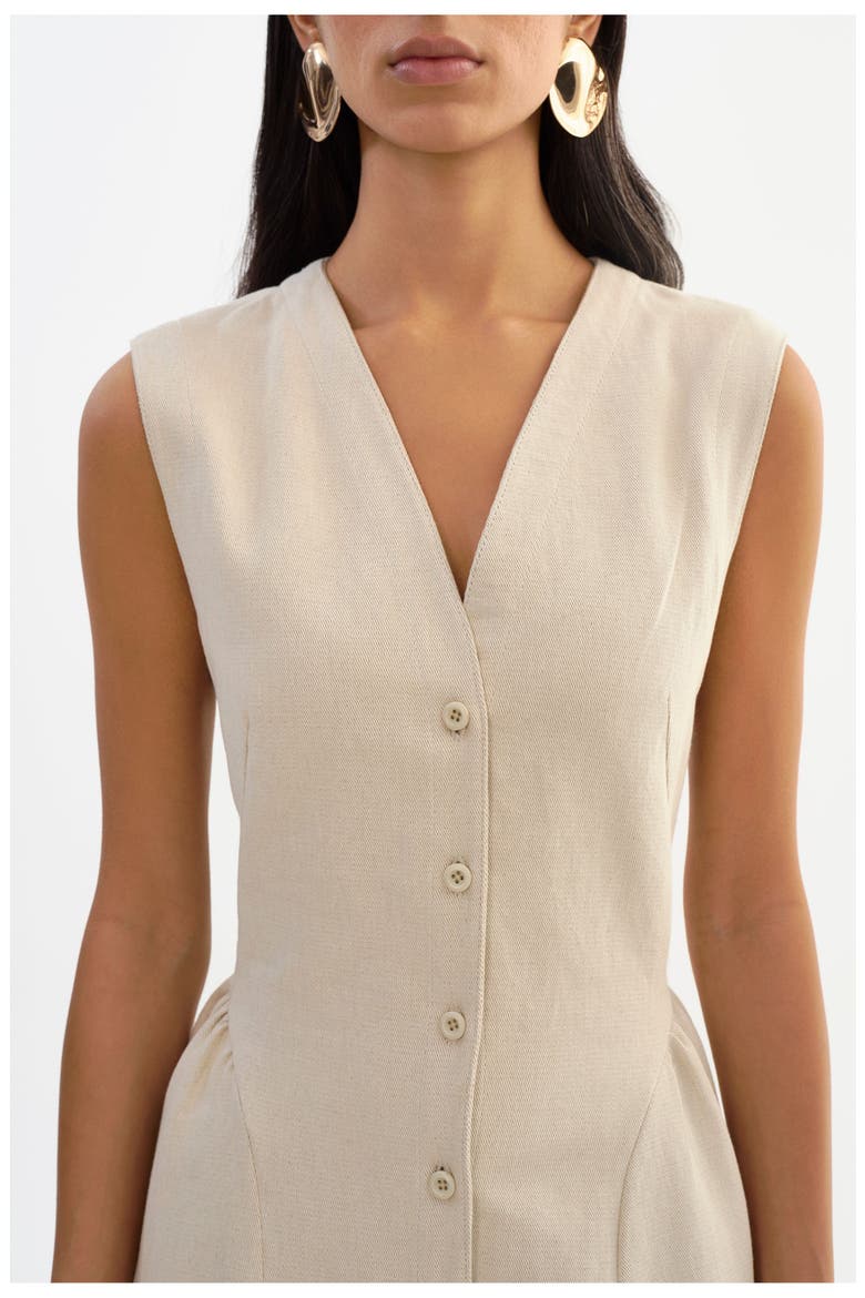 Tamika | Linen Twill Dress, Alternate, color, Natural