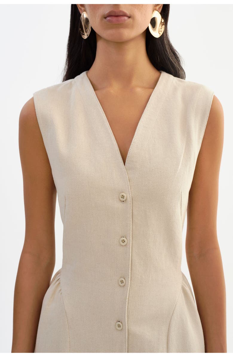LAMARQUE Tamika | Linen Twill Dress, Alternate, color, Natural