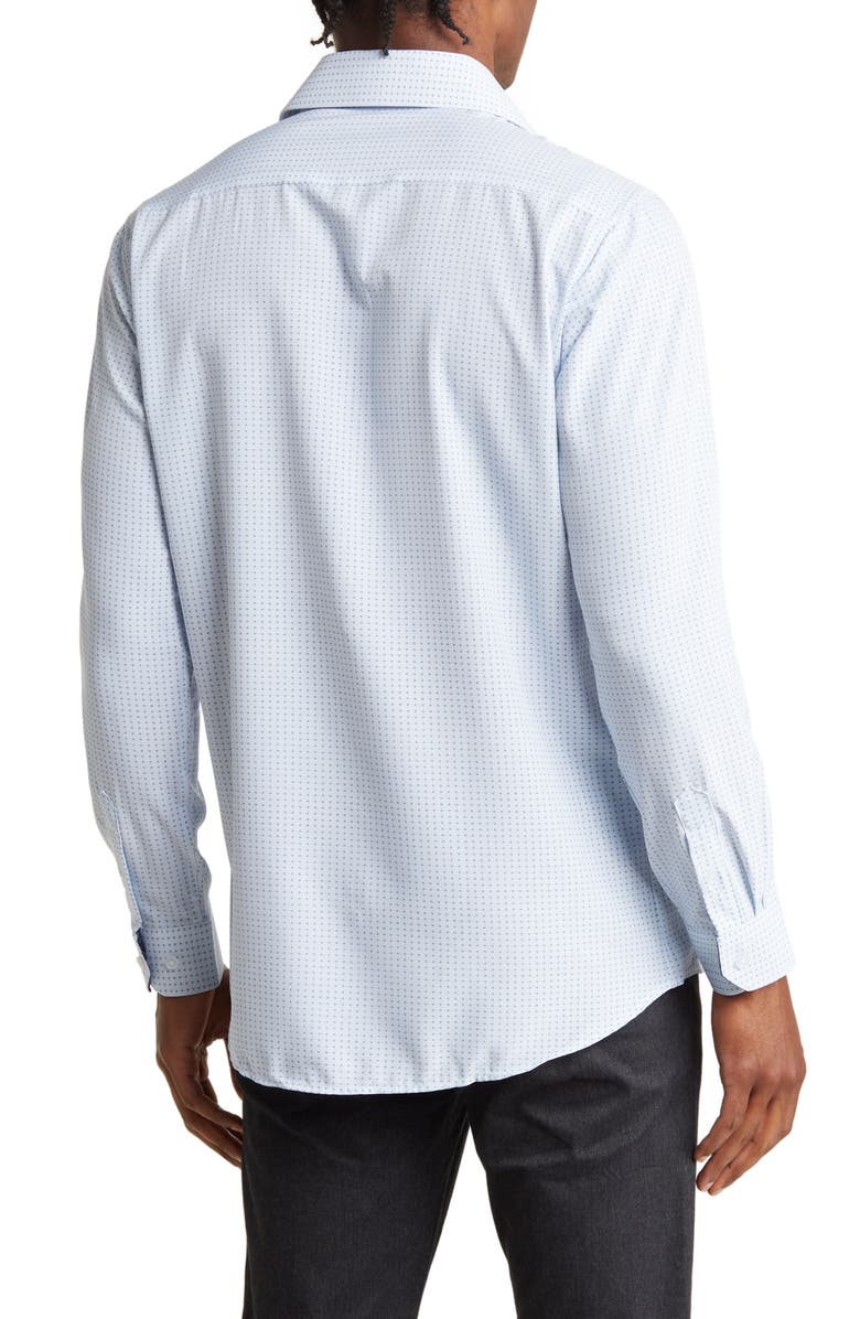 TOM BAINE Performance Dotted Slim Fit Button-Up Shirt, Alternate, color,