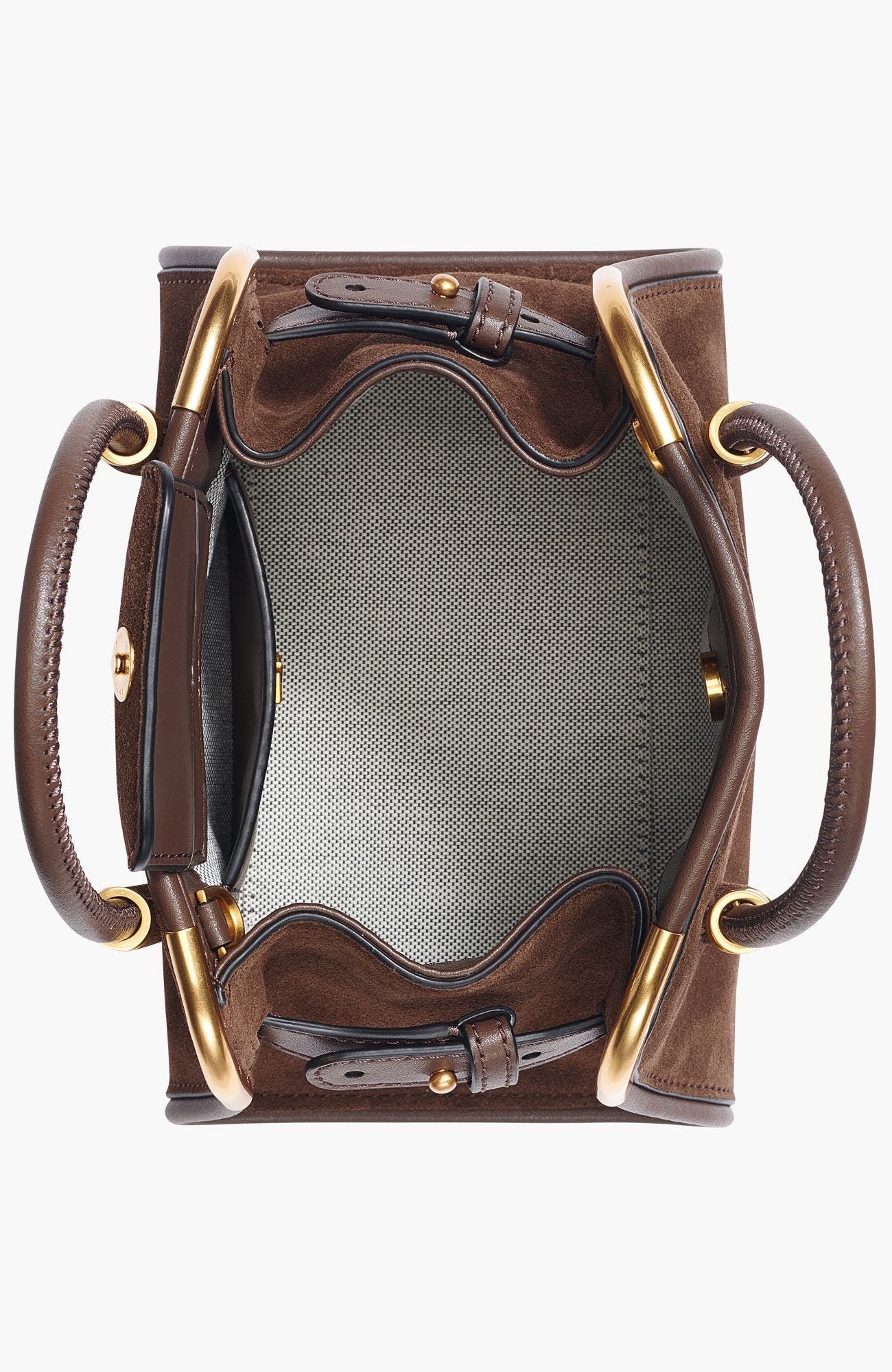 Satin Suede Mini Satchel, Alternate, color, Chocolate
