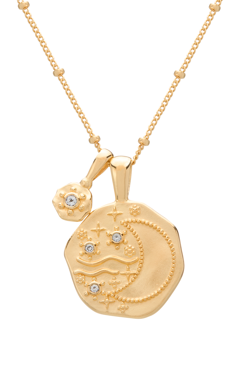 Night Sky Pendant Necklace, Main, color, Yellow Gold
