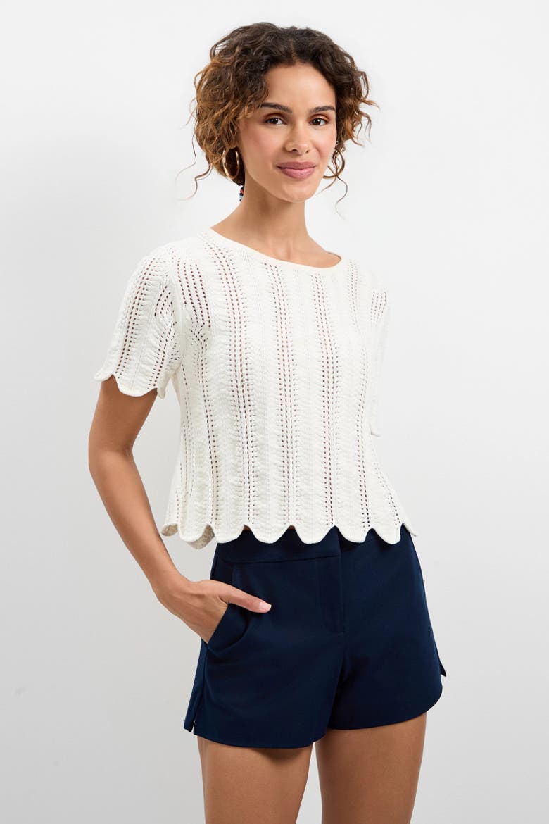 Playa Largo Wavy Knit Top, Alternate, color, Corso Coral Multi