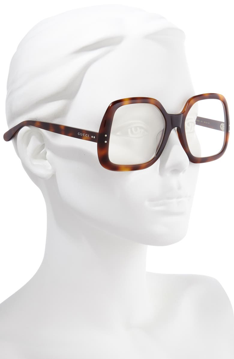 Gucci 58mm Irregular Square Sunglasses, Alternate, color,