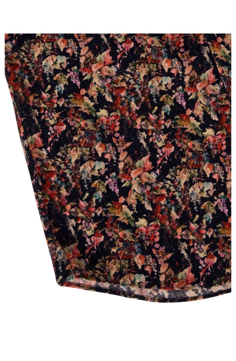 Robert Talbott Morgan Workshirt Vineyard Print Pinwale Corduroy Shirt, Alternate, color, Black Multi