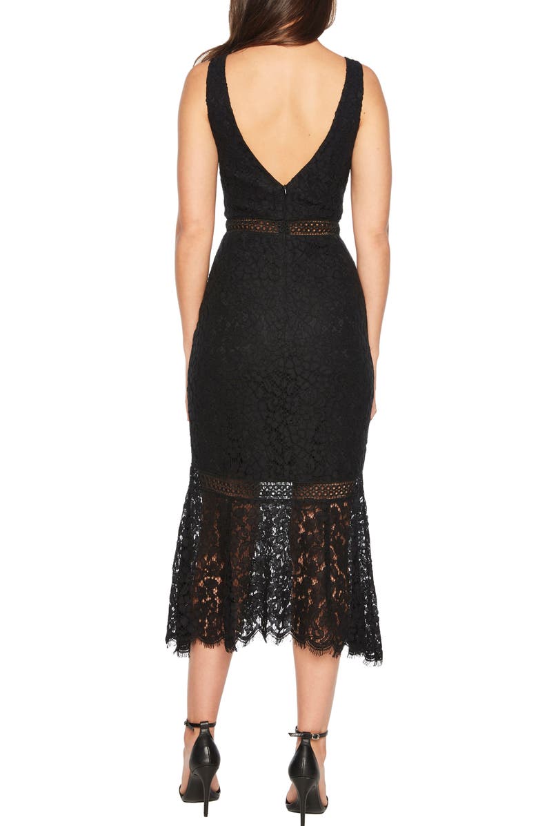Bardot Sienna Lace Trumpet Dress, Alternate, color,