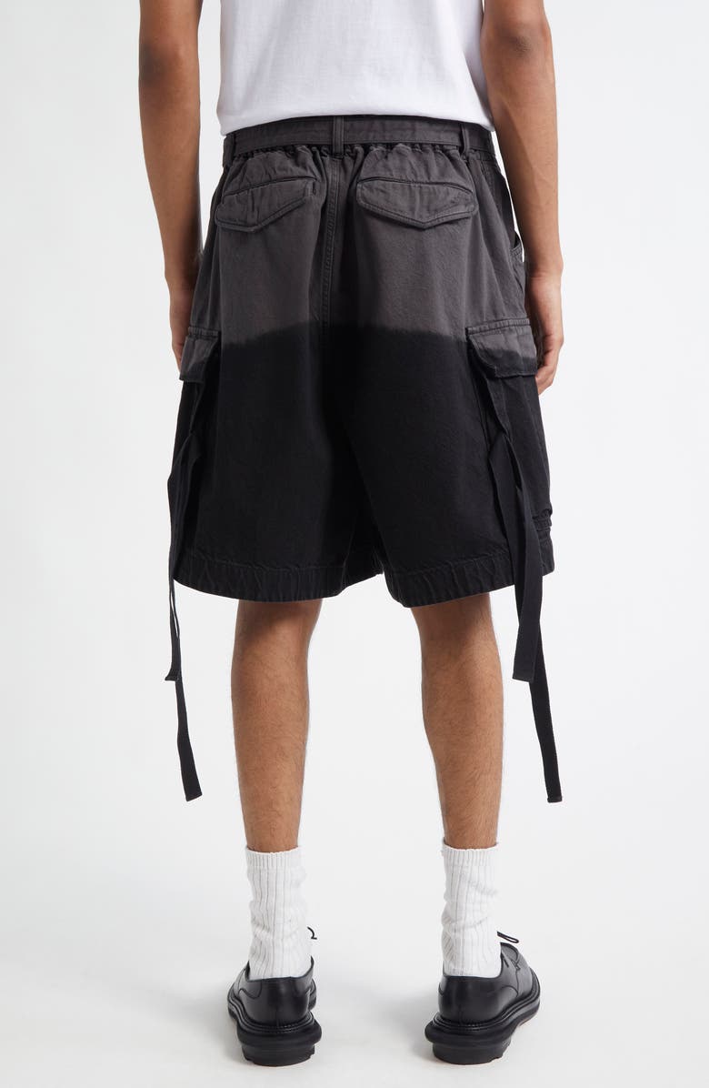 Sacai Belted Garment Dye Cotton Twill Cargo Shorts, Alternate, color, 