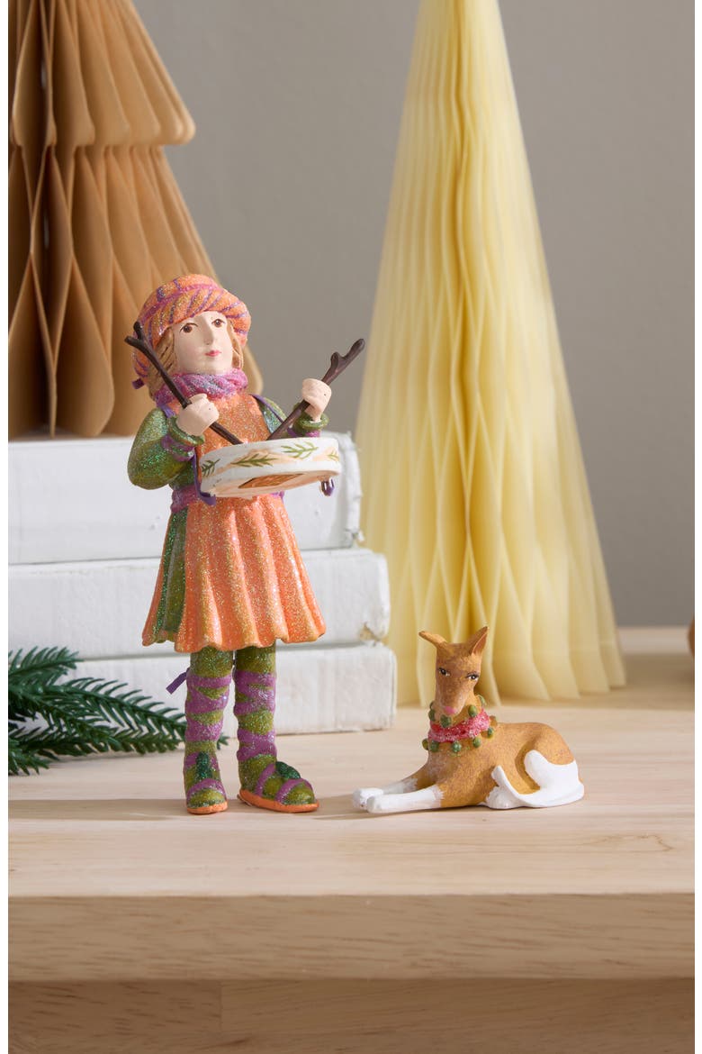 Patience Brewster Nativity Little Drummer Boy Ornament, Alternate, color, ORANGE