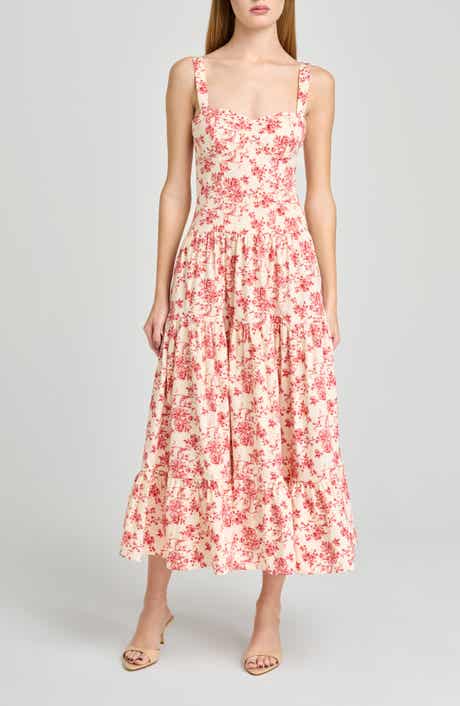 Melinda Floral Print Sleeveless Maxi Dress