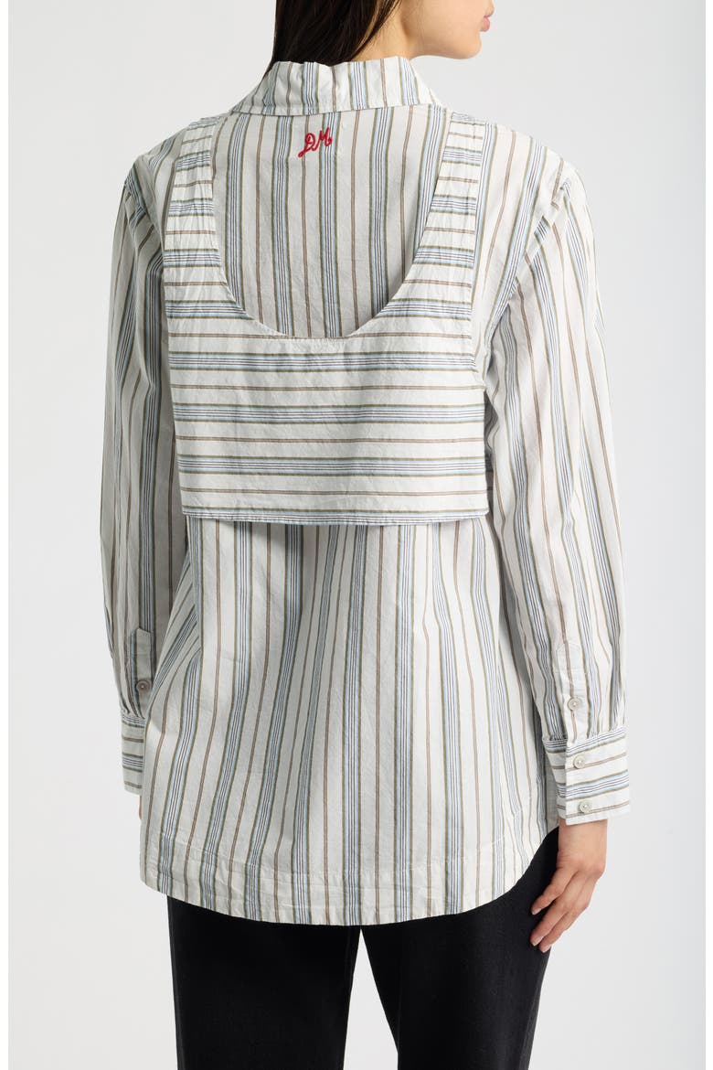 Valeria Double Layer Organic Cotton Shirt, Alternate, color, MULTI WHITE