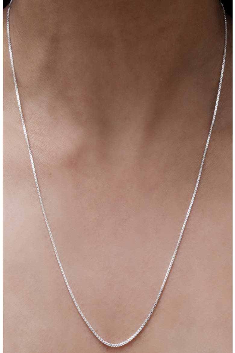 Box Chain Necklace, Alternate, color, SILVER
