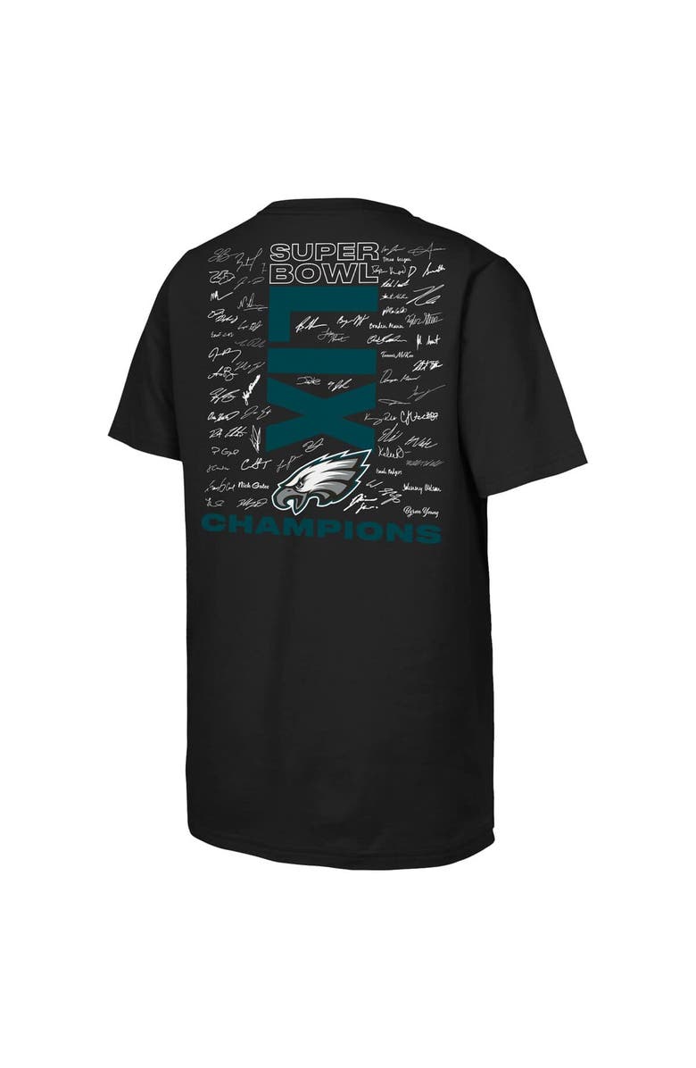 FANATICS Youth Fanatics Black Philadelphia Eagles Super Bowl LIX Champions Roster T-Shirt, Alternate, color,