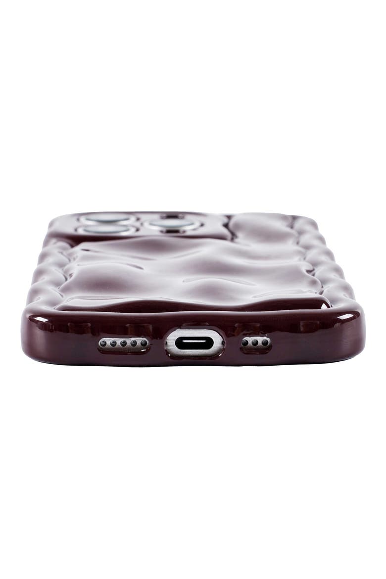 Meteorite Wavy iPhone 15 Pro Phone Case, Alternate, color, WINE