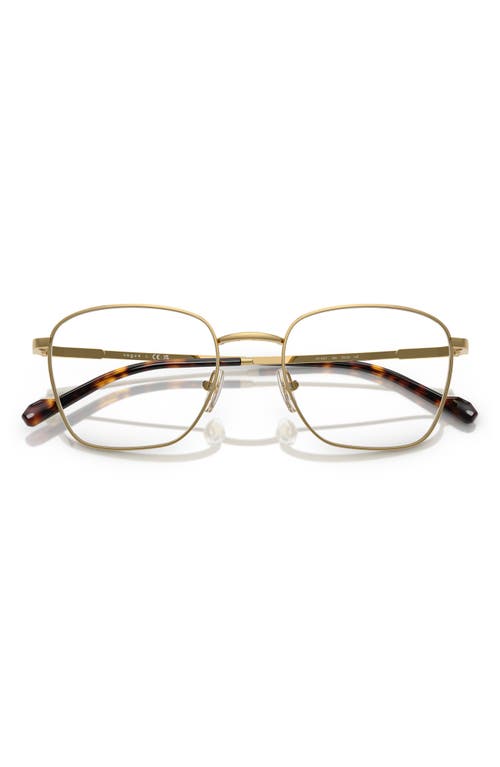 Vogue 53mm Pillow Optical Glasses In Gold