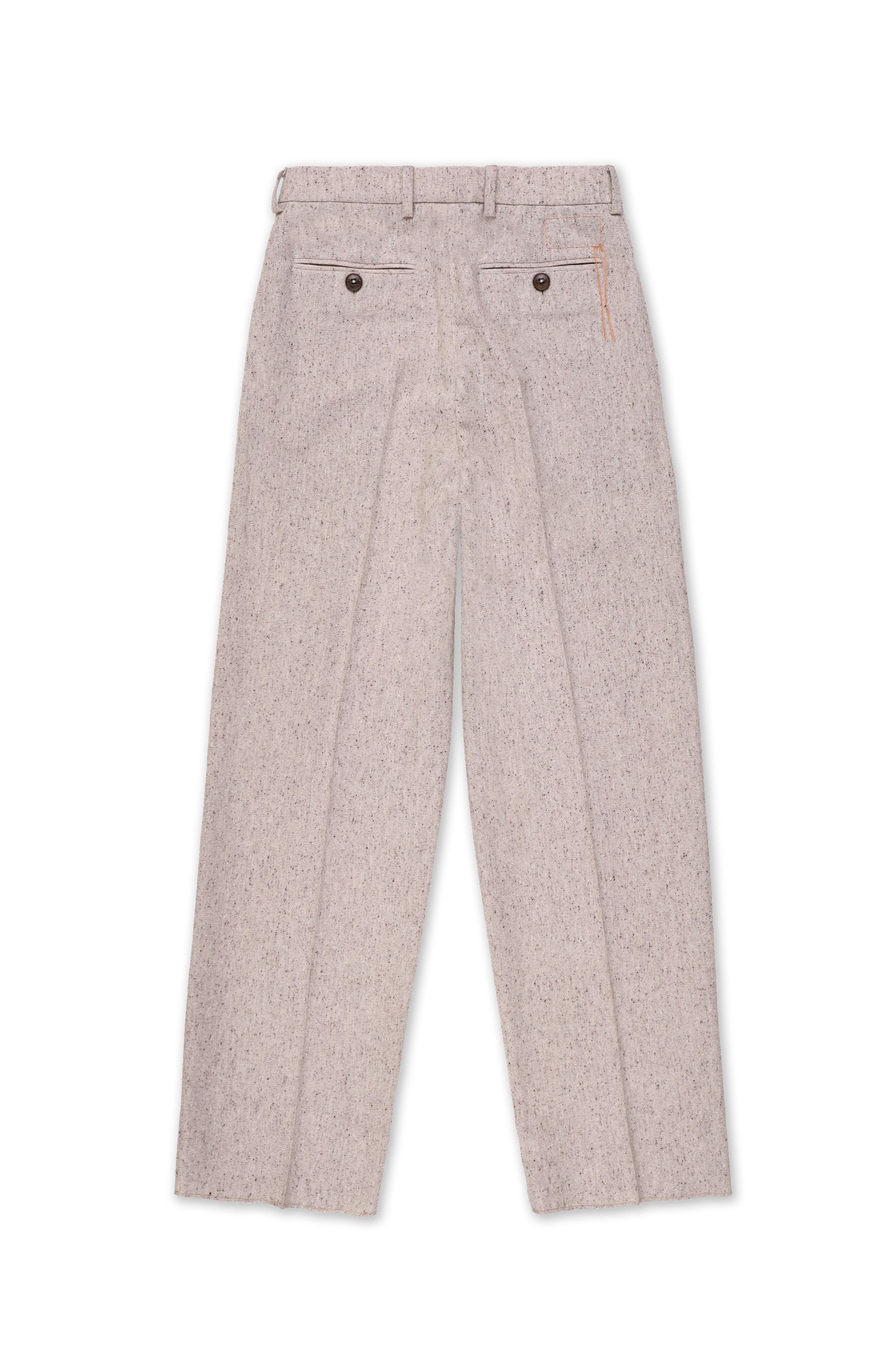 High-Waisted Pleated Wool Trousers - image 2