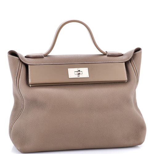 Pre-owned Hermes Hermes 24/24 Bag Togo With Swift 35 In Brown