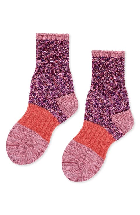 Pixie Dapple Cotton & Wool Blend Crew Socks