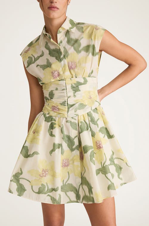 REBECCA TAYLOR REBECCA TAYLOR NOUVEAU FLEUR CORSETED MINI DRESS