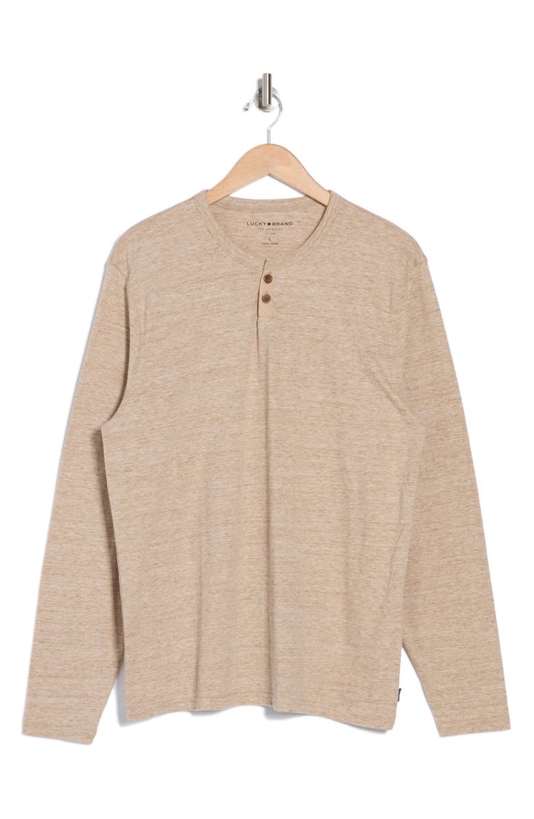 Lucky Brand Nep Jersey Notched T-Shirt, Main, color, 