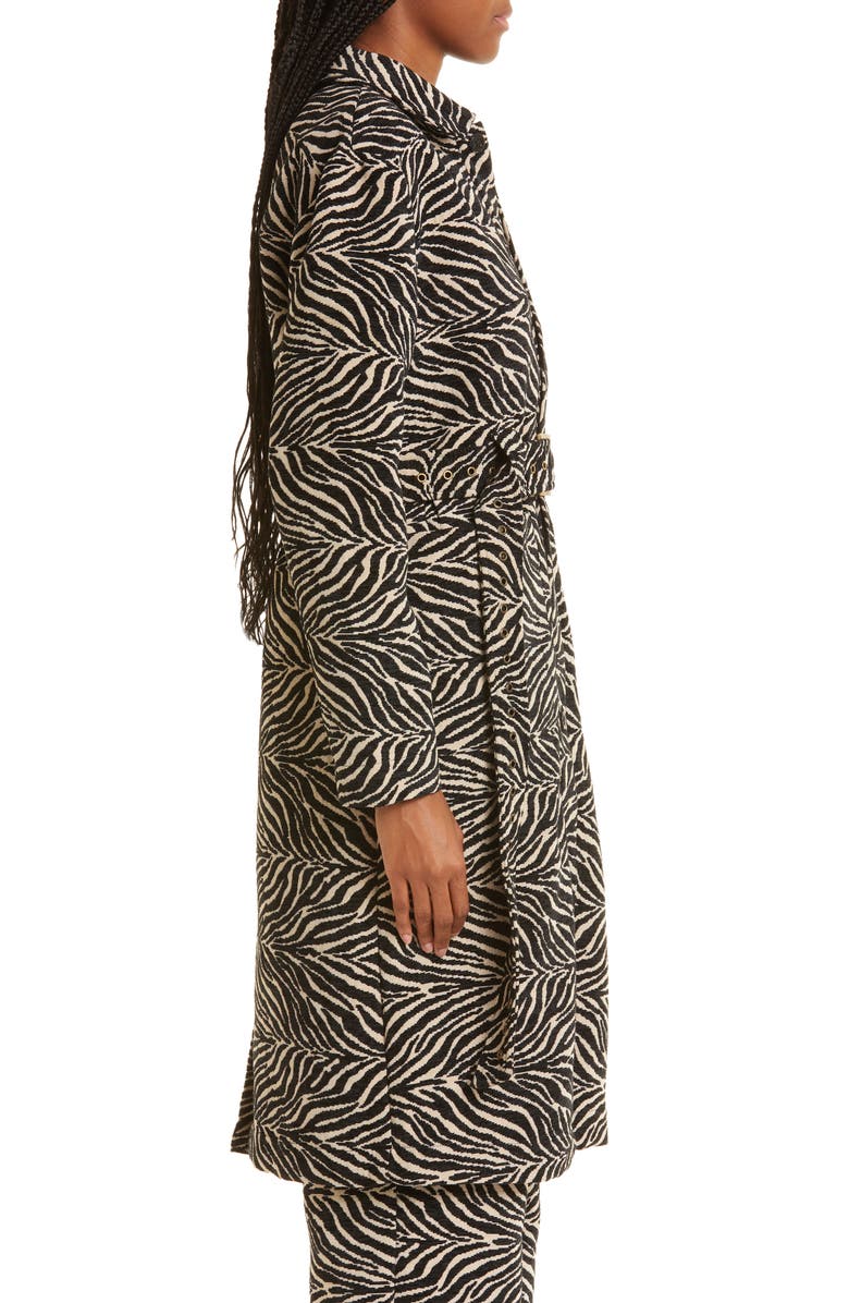 HONOR THE GIFT Zebra Print Trench Coat, Alternate, color,