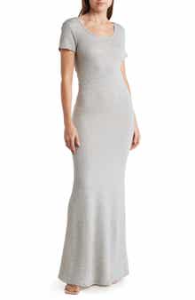 GO COUTURE Short Sleeve Maxi Dress