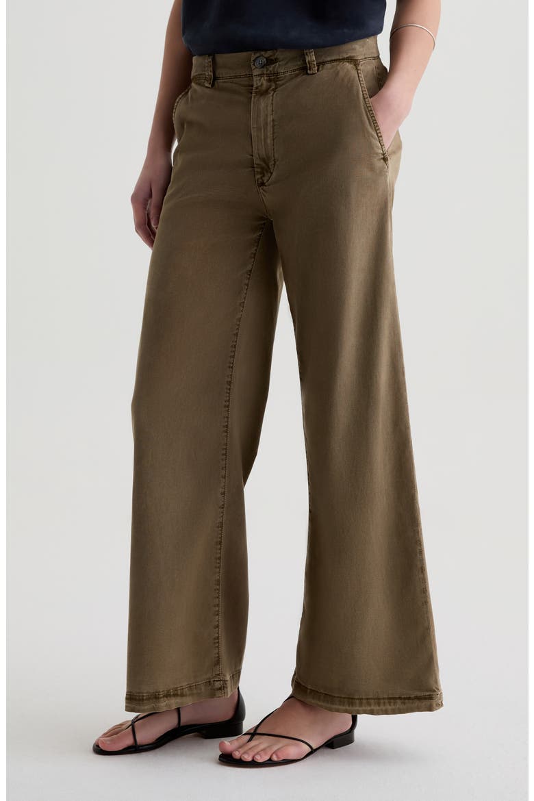 Caden Twill Wide Leg Pants, Alternate, color, SULFUR MOSSY TAUPE