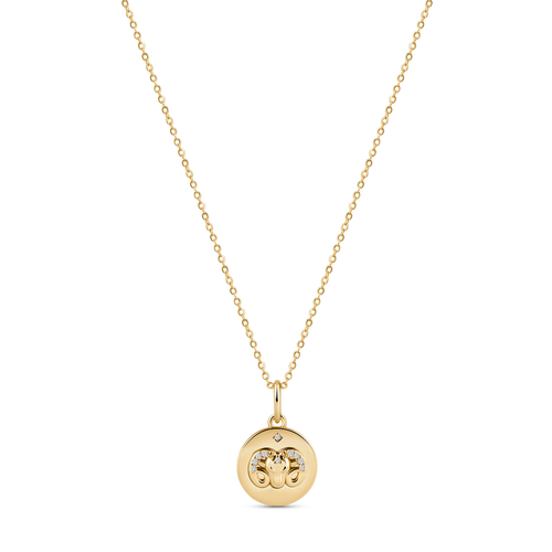 Electric Picks Beyond the Stars Zodiac Necklace in Gold- Aries  product