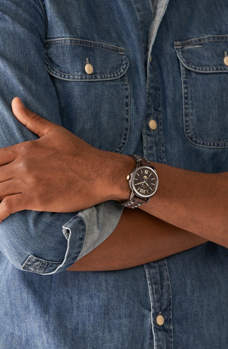 Fossil x Star Wars<sup>™</sup> Limited Edition Chewbacca Leather Strap Watch, 40mm, Alternate, color, 