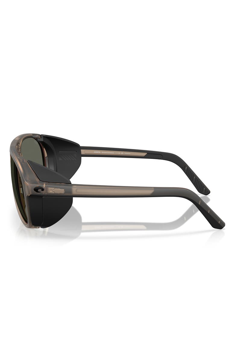 Costa Del Mar Grand Catalina 59mm Polarized Aviator Sunglasses, Alternate, color, Matte Brown Smoke / Gray 580G