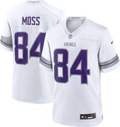 Nike Men's Nike Randy Moss White Minnesota Vikings Alternate Retired Player Game Jersey