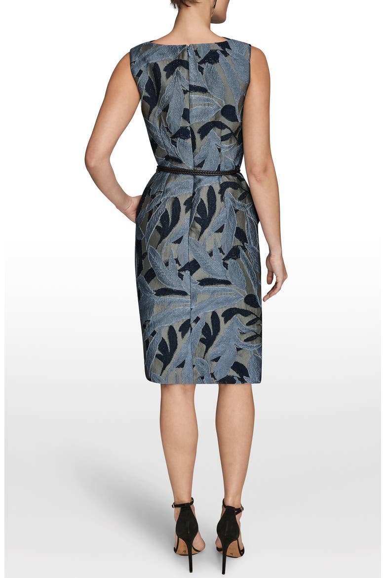 Metallic Jacquard Sleeveless Sheath Dress, Alternate, color, VAPOR MULTI