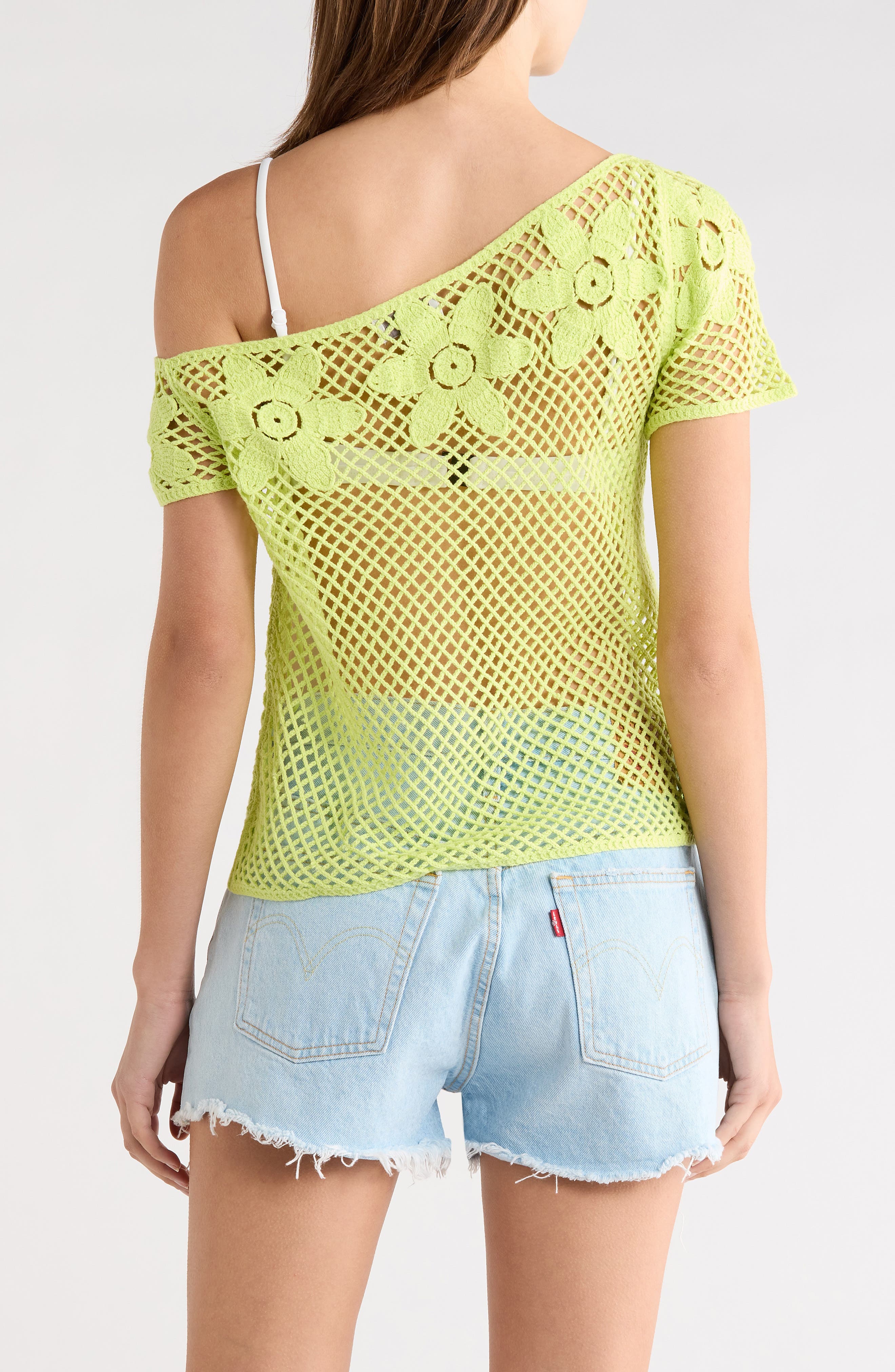 Valerie Open Stitch One-Shoulder Top - image 4