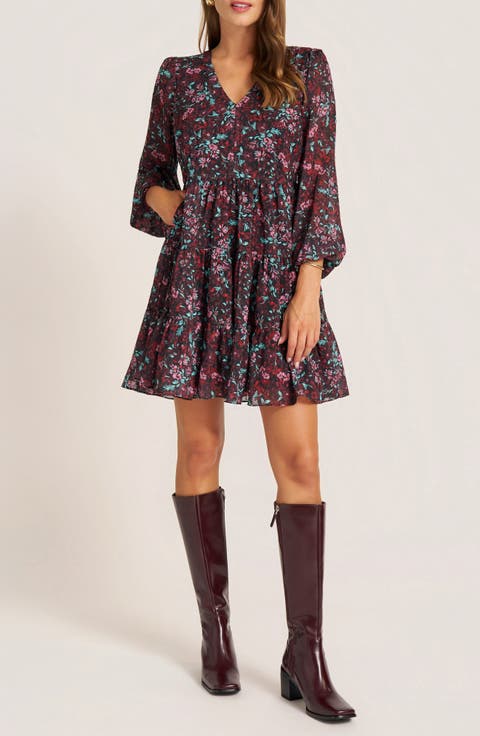 Meadow Balloon Sleeve Minidress