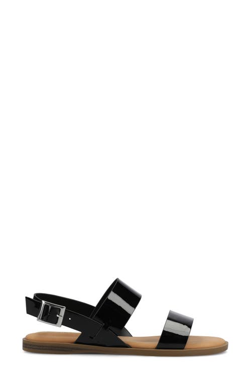 Journee Collection Lavine Slingback Sandal In Patent/black