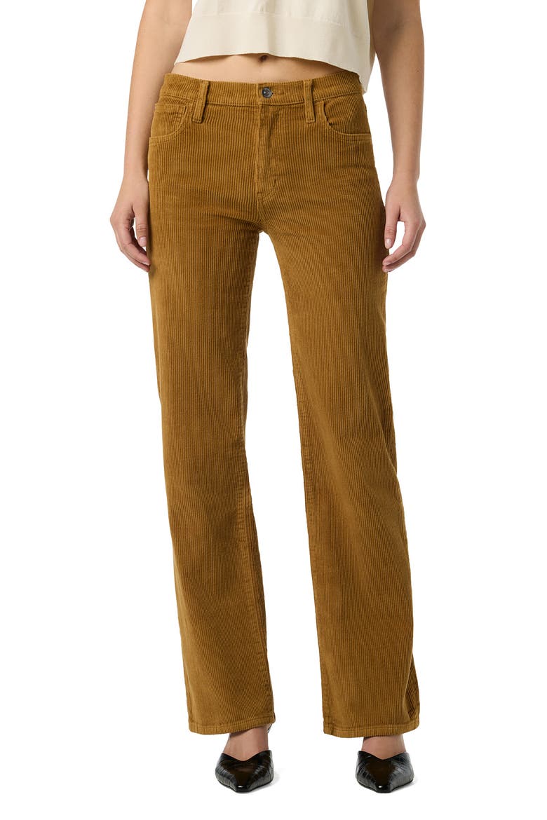 Rosalie High Waist Wide Leg Corduroy Jeans, Main, color, BROWN SUGAR