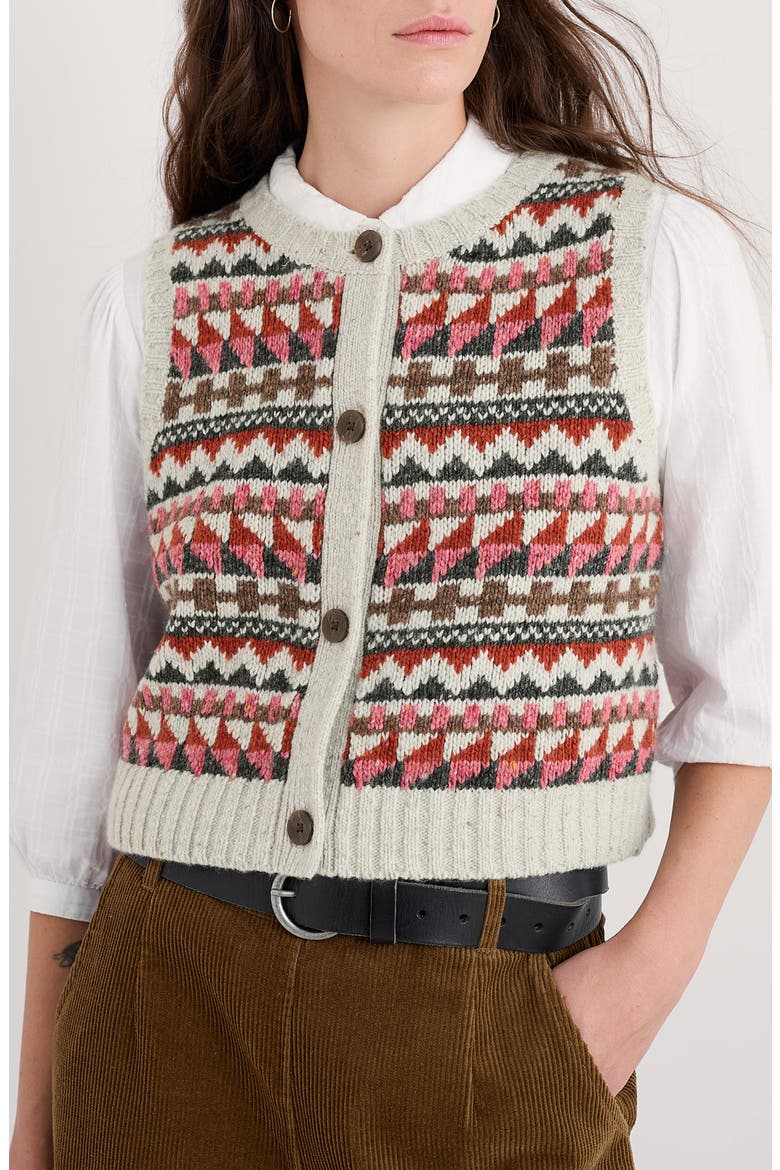 Dawson Pick Fair Isle Merino Wool Blend Sweater Vest video