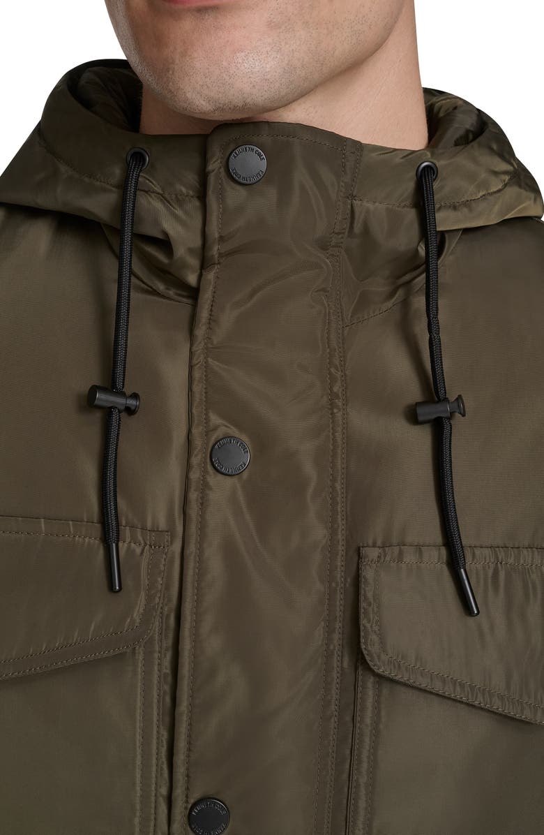 Kenneth Cole New York Hooded Utility Pocket Jacket, Alternate, color, Olive