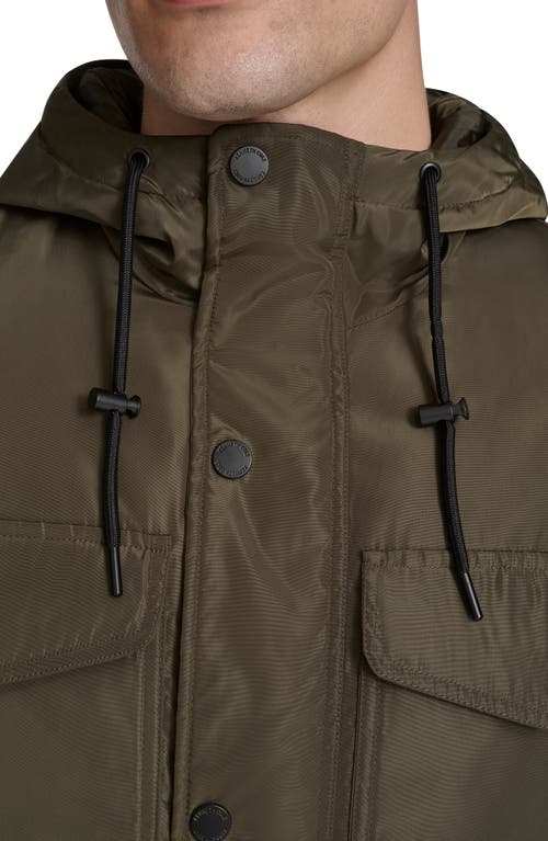 Kenneth Cole New York Hooded Utility Pocket Jacket In Green