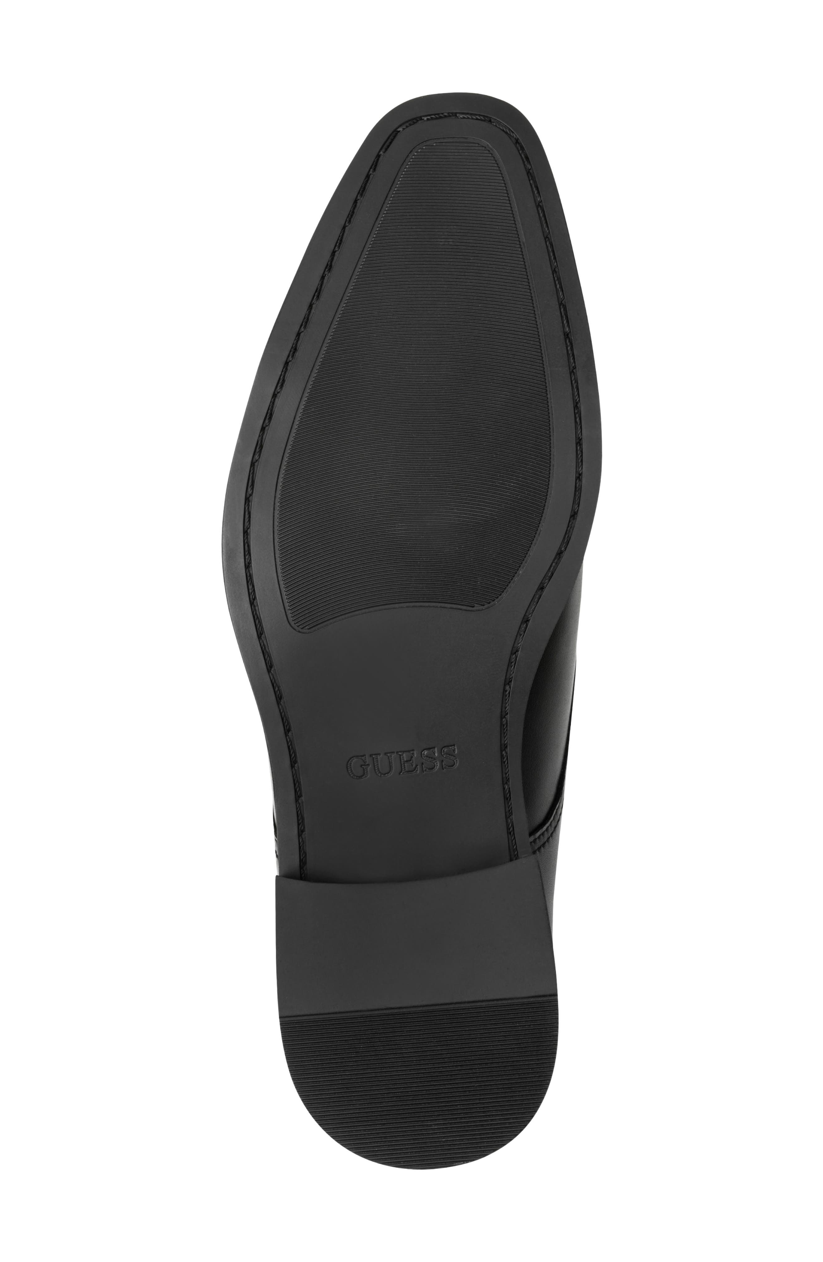 Lintoro Faux Leather Monk Strap Shoe, Alternate, color, BLACK