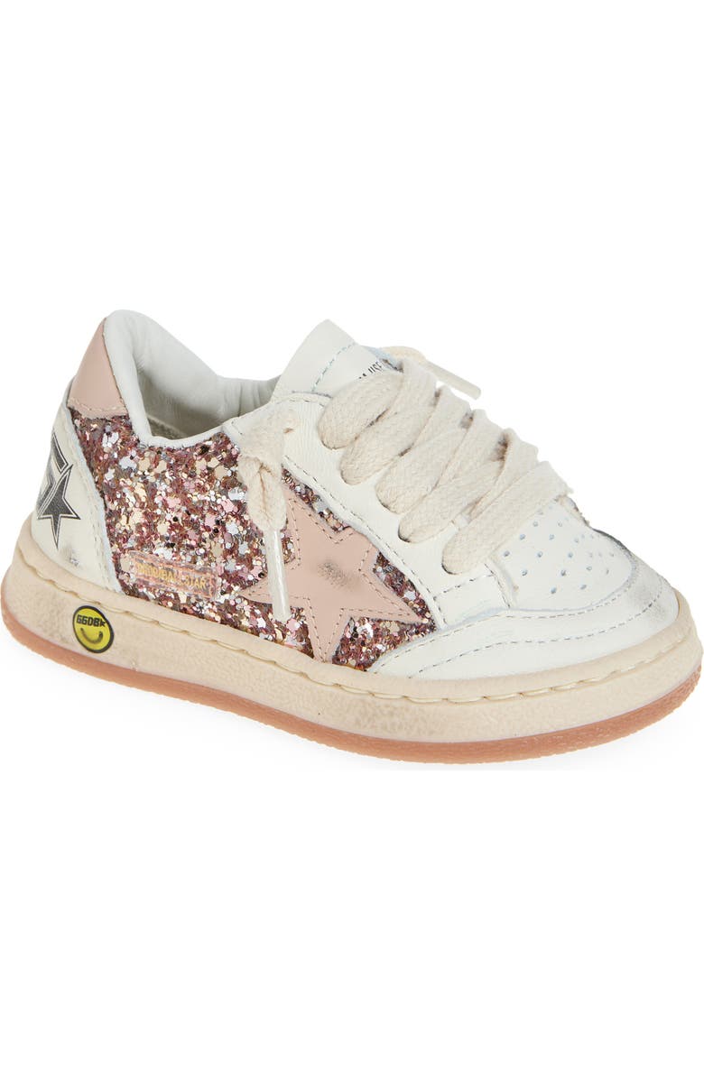Golden Goose Kids' Ball Star Glitter Sneaker, Main, color,