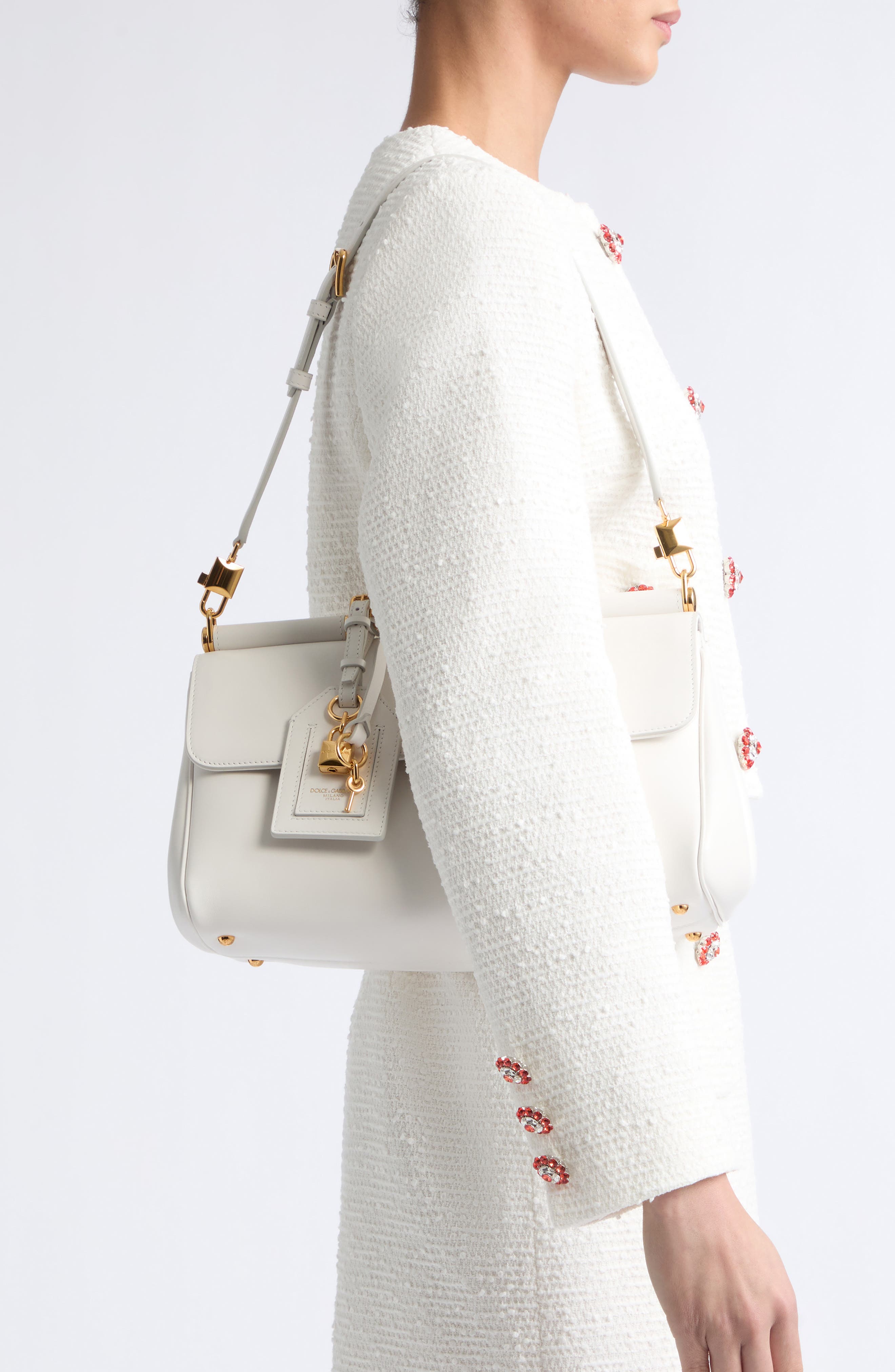 My Sicily East/West Plongé Leather Top Handle Bag, Alternate, color, 8H006 BIANCO NATURALE