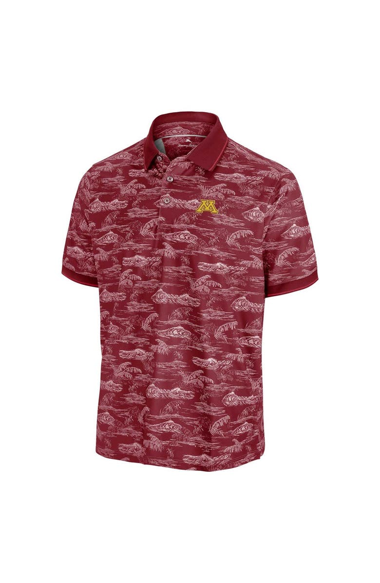 Tommy Bahama Men's Tommy Bahama Maroon Minnesota Golden Gophers Sport Bay View Polo, Alternate, color, Maroon