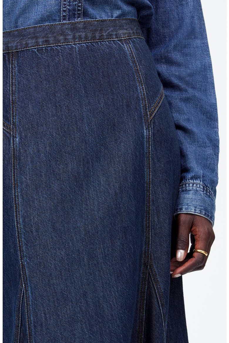 Airy Denim Midi Circle Skirt, Alternate, color, DIMONDALE WASH