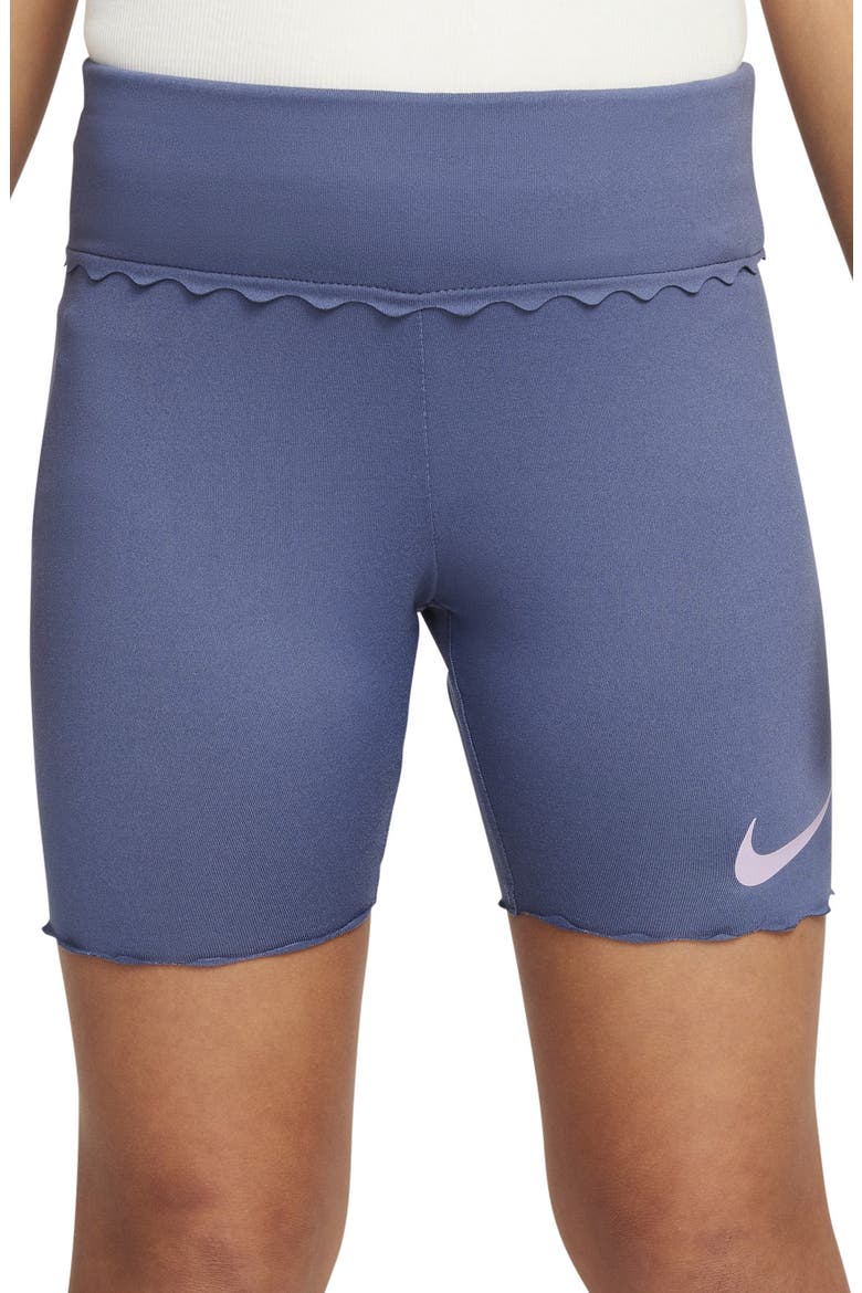 Kids' Swoosh Graphic T-Shirt & Bike Shorts Set, Alternate, color, DIFFUSED BLUE