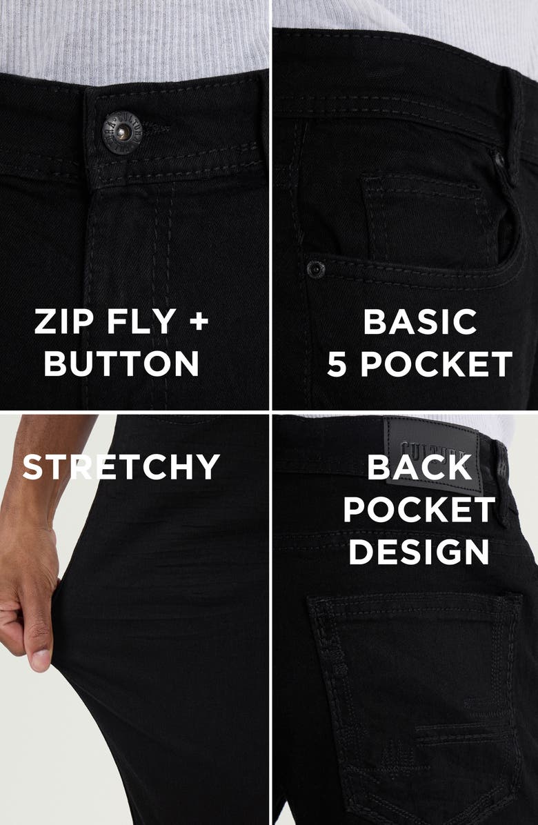 XRAY Saddle Stitch Stretch Straight Leg Jeans, Alternate, color, Jet Black