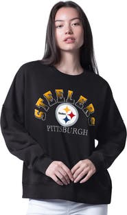 G-III 4HER BY CARL BANKS Women's G-III 4Her by Carl Banks Black Pittsburgh Steelers Oversized Feud Sweatshirt