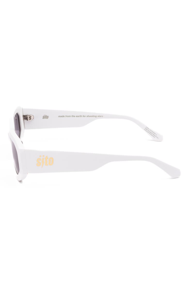 Sito Shades Juicy 55mm Polarized Square Sunglasses, Alternate, color, White