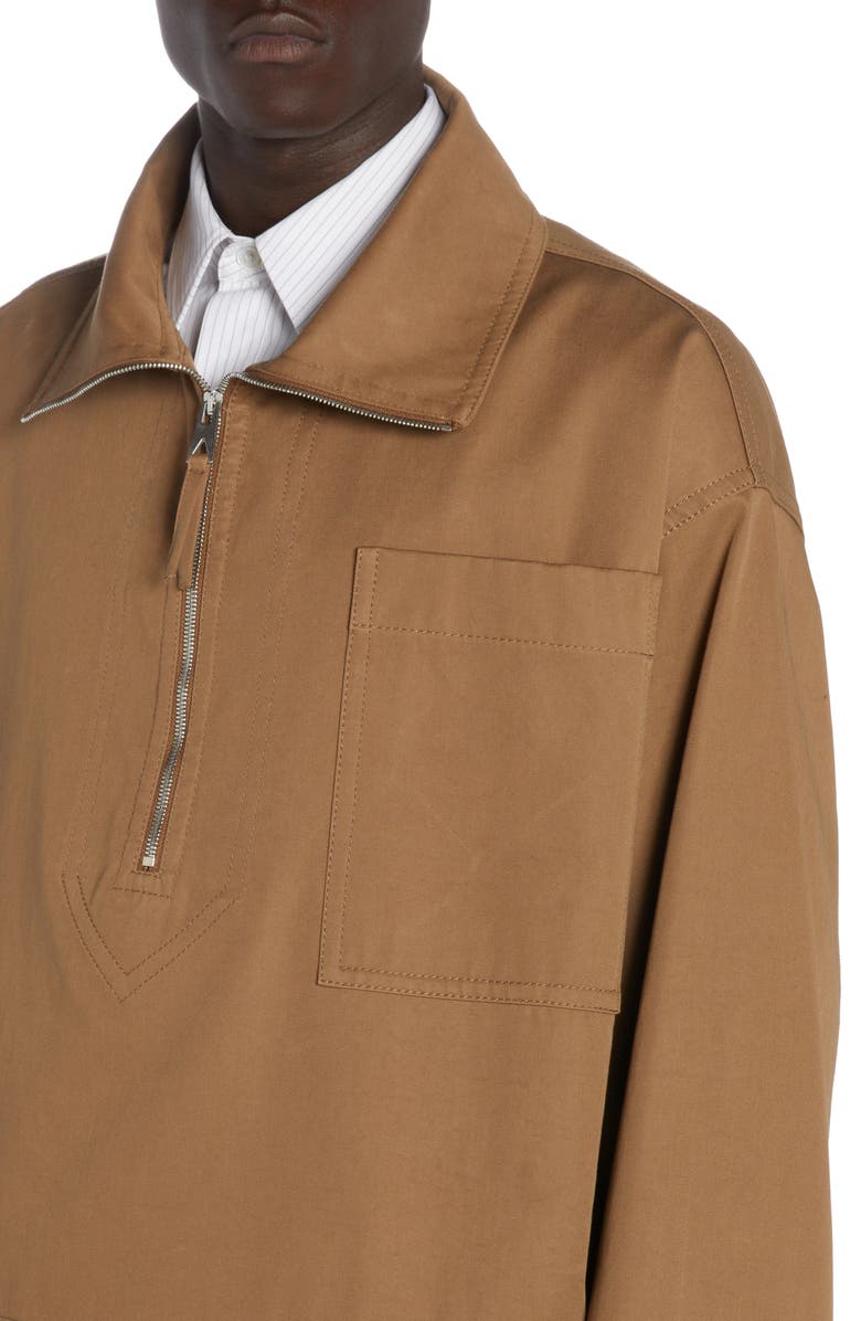 Bottega Veneta Cotton Gabardine Half Zip Jacket, Alternate, color, 