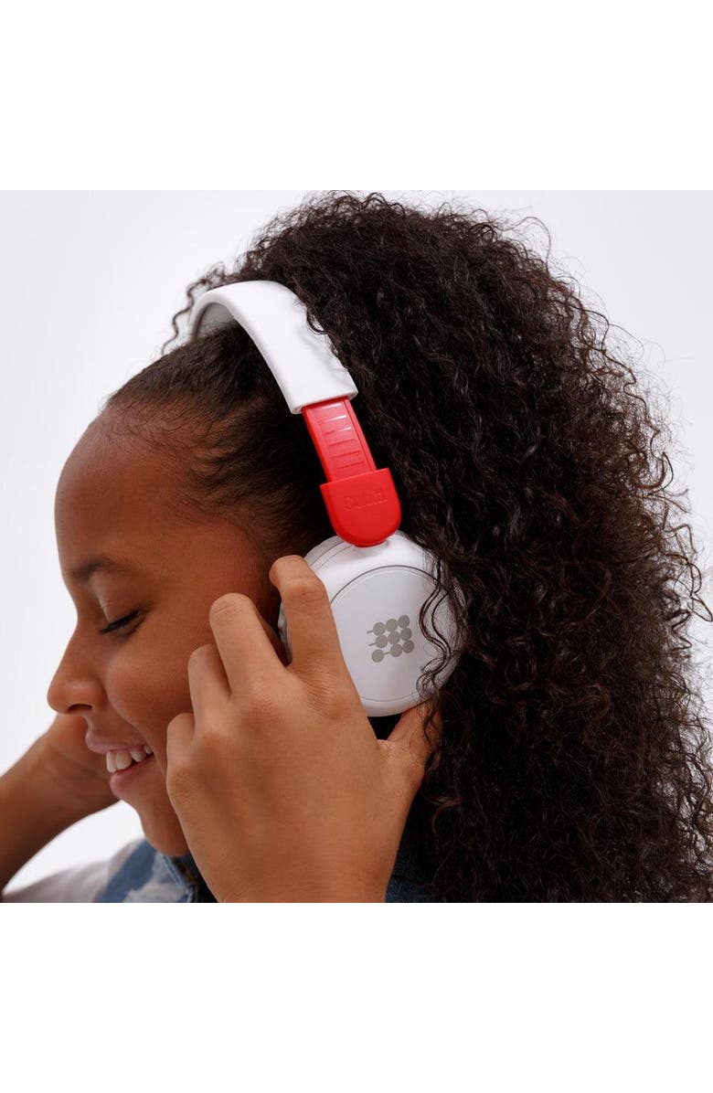 Cubitt Bluetooth Headphones for Kids, Wireless , with Premium Sound Quality, Built In Microphone, 24 hours Playtime, Study Mode and Deep Bass, AUX Cord Black, Alternate, color, White